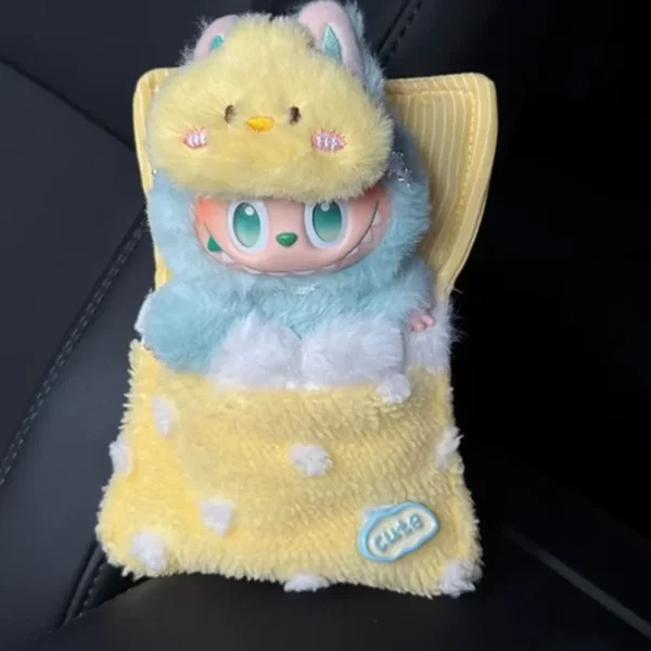 Für 15 cm 17 cm Labubu 3,0 Cartoon Stil Niedlichen Schlafsack Mit Augenmaske Labubu Kleidung Für Sammler Kleidung Spielzeug geschenk