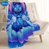 1PC Disney Stitch Decke für gemütliche, multifunktionale Decke, geeignet für Zuhause, Outdoor, Reisen, Camping, Nickerchenbezugdecke. 3