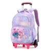Disney Stitch Reisetasche für Mädchen mit Rädern, rollende Schultaschen, Trolley-Tasche, Rucksack auf Rädern, Mädchen-Trolley, Schulrucksäcke, Sac 5