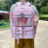 MINISO Disney Stitch Schultasche Kawaii Kuromi Verstellbare Träger Große Kapazität Rucksack Tasche Reduzieren Sie die Belastung Schützen Sie die Wirbelsäule Geschenk 4