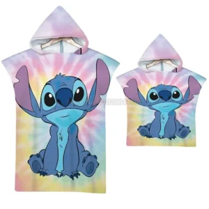 Baby Stich Bad Handtuch Kinder Mit Kapuze Cape Mantel Junge Mädchen Cartoon Schwimmen Strand Handtuch Kleinkind Robe Dekor