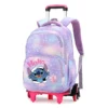 Disney Stitch Reisetasche für Mädchen mit Rädern, rollende Schultaschen, Trolley-Tasche, Rucksack auf Rädern, Mädchen-Trolley, Schulrucksäcke, Sac 6