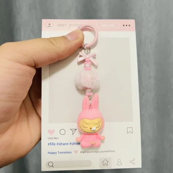 Miniso's neuer Plüsch-Mini-Yoga-Laborubu-Schlüsselanhänger, babyfreier Taschenaufhänger, süßer Schulranzen-Geschenkaufhänger 3