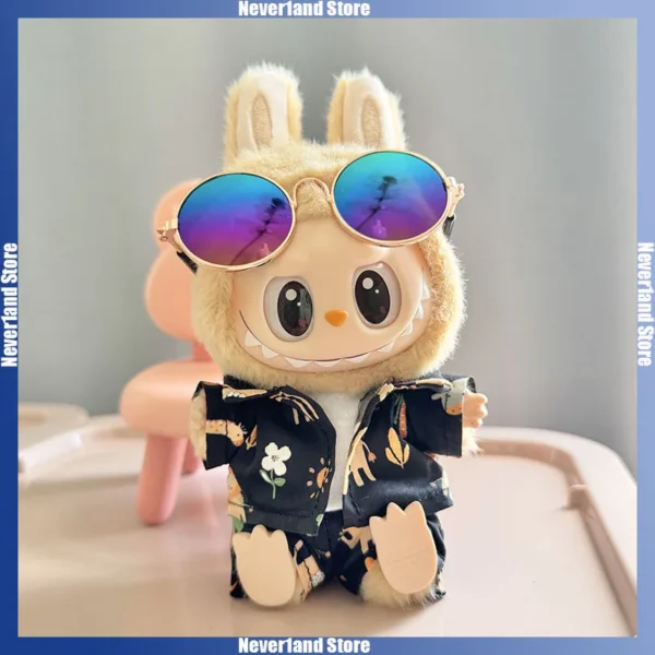 Labubu Puppenkleidung Beach Resort Style Overalls Labubu Idol V1 V2 Puppenkleidungszubehör 15/17 cm Plüschpuppe Universal 3