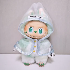 Labubu Kleidung für 15–17 cm V1 V2 V3 Plüsch Idol Puppenkleidung transparenter Regenmantel Regenstiefel Dekoration Zubehör Fans Geschenk