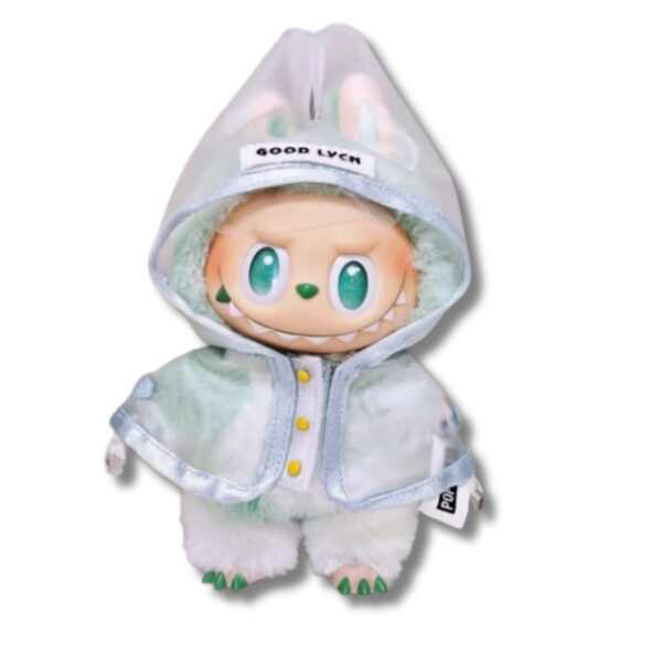 Labubu Regenmantel-Set – Transparentes Outfit mit Gummistiefeln
