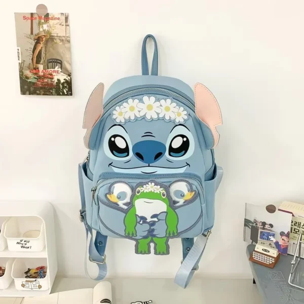 Disney Stich Donald Duck Rucksack Casual Cartoon Mädchen PU Tasche Mode Schöne Outdoor Frauen Tasche Kawaii Nette Schultern Tasche Geschenk 5
