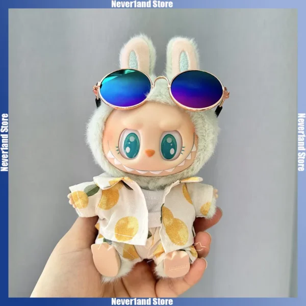 Labubu Puppenkleidung Beach Resort Style Overalls Labubu Idol V1 V2 Puppenkleidungszubehör 15/17 cm Plüschpuppe Universal 4