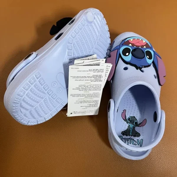 Stitch Cartoon Anime einfarbig wasserdichte Hausschuhe Outdoor-Sandalen Stitch lässige atmungsaktive Knöchelriemen-Schuhe Geschenk 4