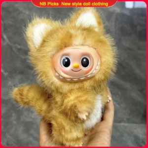 Neu eingetroffen für 17 cm Labubu-Kleidung, handgefertigte Cartoon-Pelzkleidung, japanische Anime-Hakimi-Katze, Sternenhimmel, Kleidungszubehör