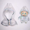 Labubu Kleidung für 15–17 cm V1 V2 V3 Plüsch Idol Puppenkleidung transparenter Regenmantel Regenstiefel Dekoration Zubehör Fans Geschenk 2