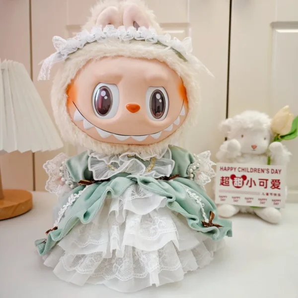 38 cm Labubu Kleidung Puppe Frühling Nettes Kostüm Anzug Baby Kleid Hochzeit Kleid Baby Kleid Anzug Nette Dekorative Kleine Kleidung 3