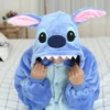 Disney Stitch Winter Erwachsenen Overall Herren und Damen Nachtwäsche Set integrierte Halloween Weihnachten Kapuze Anime Overall 3