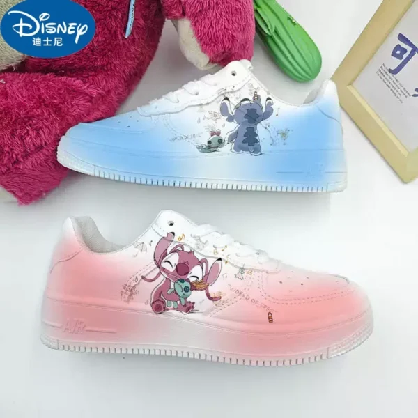 Anime Disney Stich Engel Sneaker Frauen Sommer Atmungsaktive Vielseitige Paare Cartoon Bord Schuhe Nette Studenten Freizeit Schuhe 3