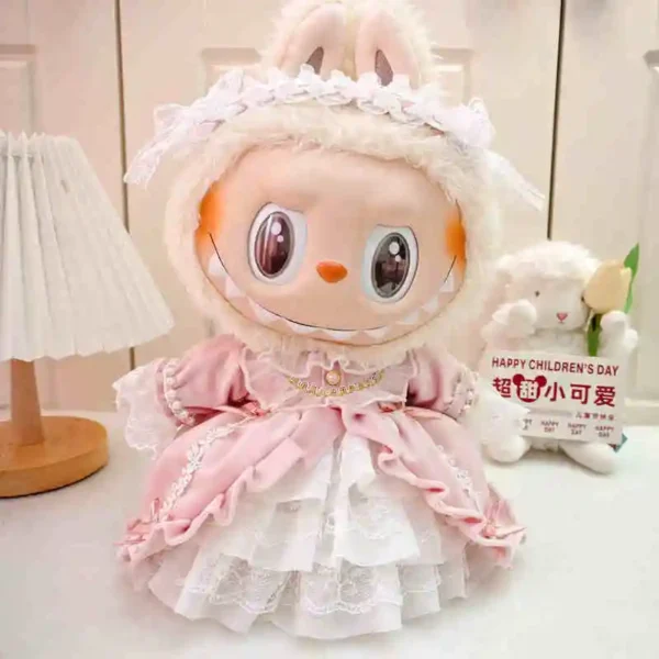 38 cm Labubu Kleidung Puppe Frühling Nettes Kostüm Anzug Baby Kleid Hochzeit Kleid Baby Kleid Anzug Nette Dekorative Kleine Kleidung 2