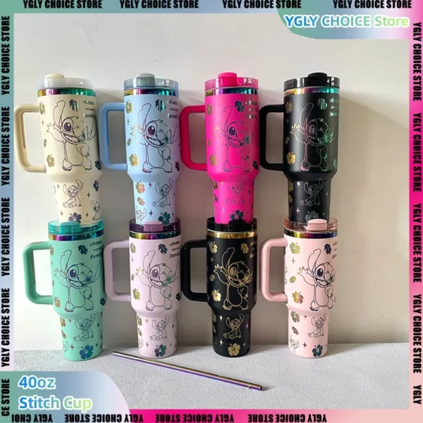 Thermo-Kaffeestichbecher mit Strohhalm, vakuumisolierter Edelstahlbecher, 40 Unzen Thermo-Eis-Reisebecher für den Außenbereich