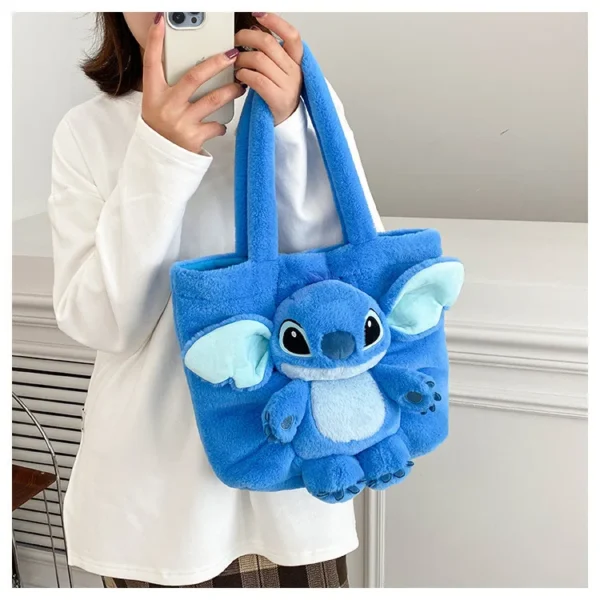2025, Cartoon-Stich-Plüschpuppe, Umhängetasche, weiche Studententasche mit großem Fassungsvermögen, niedliche Mädchen-Handtasche 5