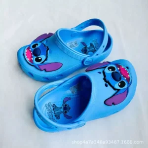 Stitch Cartoon Anime einfarbig wasserdichte Hausschuhe Outdoor-Sandalen Stitch lässige atmungsaktive Knöchelriemen-Schuhe Geschenk