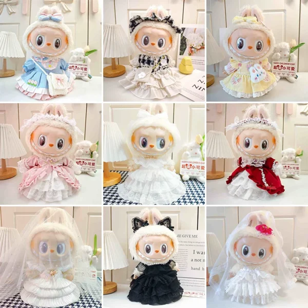 38 cm Labubu Kleidung Puppe Frühling Nettes Kostüm Anzug Baby Kleid Hochzeit Kleid Baby Kleid Anzug Nette Dekorative Kleine Kleidung 6