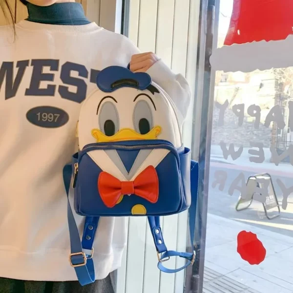 Disney Stich Donald Duck Rucksack Casual Cartoon Mädchen PU Tasche Mode Schöne Outdoor Frauen Tasche Kawaii Nette Schultern Tasche Geschenk 2
