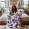 Disney Lilo & Stitch Pink Decke mit liebenswerten Stitch Prints Flanelldecke, weich und bequem, Heimdekoration 2