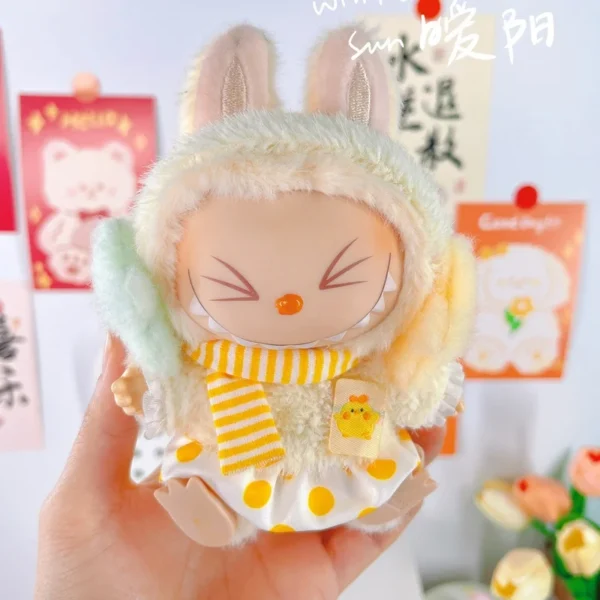 Labubu Kleidung Generation Zwei Generation Labubu Sitzen Party Baby Kleidung 17 cm Stehende Kleidung Vinyl Puppe Kleidung Passenden 2