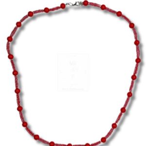 Halskette in klassischem Rot