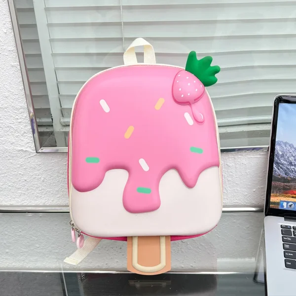2024 neue Koreanische Version Eis Form kinder Rucksack Kindergarten Schul 3-5 Jahre Alte Jungen Mädchen Nette kinder Tasche 4