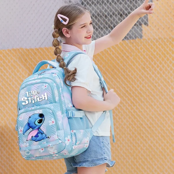 Disney Lilo Stitch Rucksack für Mädchen, Schulanfang, Büchertasche, Kind, Teenager, Studenten, Mochila, wasserdichter Damen-Rucksack, Laptoptasche 3