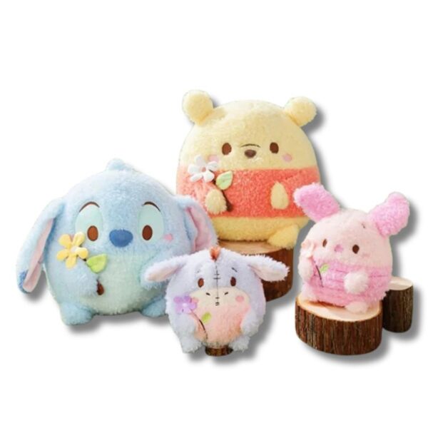 Miniso Disney Ufufy Plüschtiere – „Blumenserie“ mit Stitch & Winnie