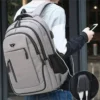 Große Kapazität Rucksack Männer Laptop Rucksäcke 15,6 Oxford Schwarz Solide Hohe Schule Taschen Teen College Boy Gril Student Rucksack