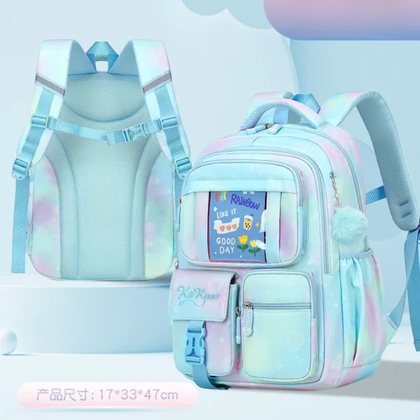 Kinder Schultaschen Mädchen Rosa Prinzessin Orthopädische Rucksäcke Grundschüler Wasserdichte Mädchen Büchertasche Kinder Schulranzen 6