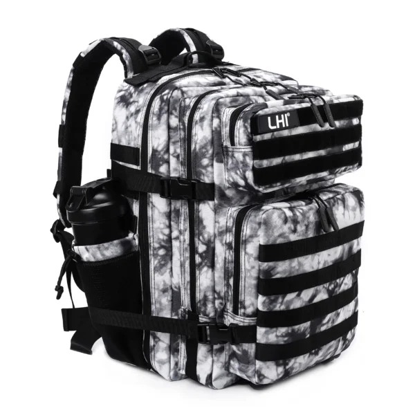LHI 45L Taktischer Rucksack für Männer und Frauen, große Sportler-Sporttasche, Outdoor-Sport, Wandern, Überleben, Rucksack mit Flaschenhalter