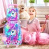 3-teiliger Einhorn-Rollrucksack für Mädchen, Schulrucksäcke für Kinder mit Rollen, Rollen-Büchertasche mit Lunchbox für die Grundschule 3