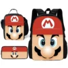 Game Bros Stück Set Kinder-Schulrucksack mit Lunchtaschen, Bleistifttaschen, Schultaschen für Jungen M-Marios Mädchen, bestes Geschenk Super