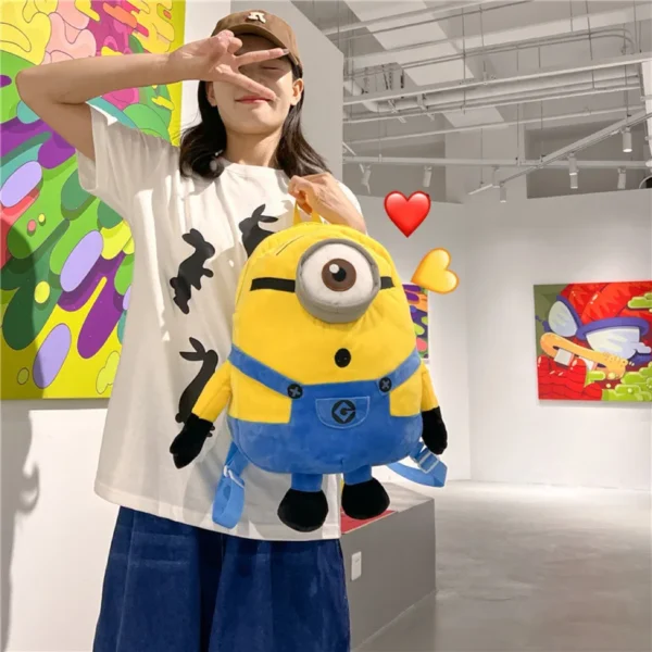 Ich – Einfach Unverbesserlich 4, neuer Cartoon-Anime-Plüsch-Rucksack, Minions-Puppe, große Schultasche, große Kapazität, Studenten-Cartoon-Rucksack, Geschenk 4