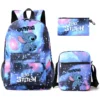 3 Teile/satz Rucksack Lilo und Stitch Schule Taschen für Teenager Mädchen Rucksäcke Frauen Schul Leinwand Rucksack Escolar 5