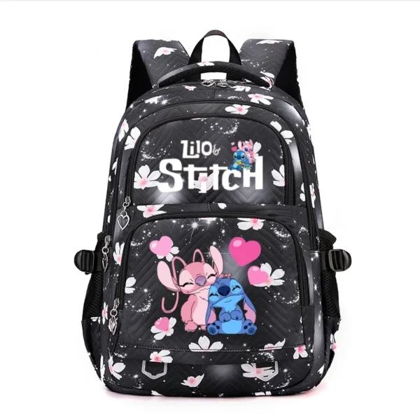 Neue Lilo Stitch Büchertasche für Mädchen, niedlich, bedruckt, große Kapazität, Studentenrucksack, trendige Schultasche, leichte modische Reisetasche 5