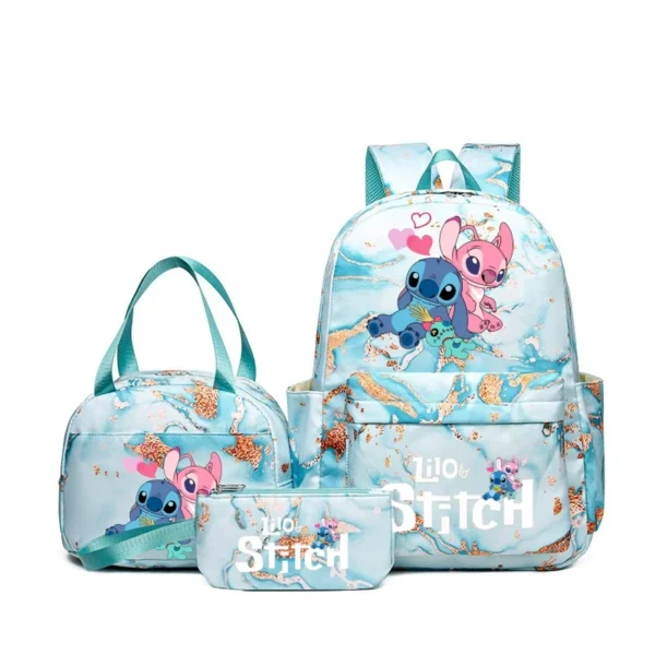 3-teiliges Rucksack-Set mit Stichdruck, mit Tragetasche und Tasche, großer, leichter und atmungsaktiver Outdoor-Rucksack 2