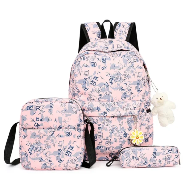 Dropshipping 3 teile/satz Schule Tasche Rucksäcke Schul Mode Kinder Schöne Rucksack für Kinder Mädchen Tasche Student Mochila Sac 6