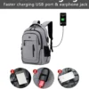 Große Kapazität Rucksack Männer Laptop Rucksäcke 15,6 Oxford Schwarz Solide Hohe Schule Taschen Teen College Boy Gril Student Rucksack 3