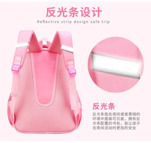 Koreanische Version Japanische Grundschule Student Rucksack Bogen Kinder Welle Punkt Mädchen Ergonomisches Design Schützt Die Wirbelsäule 5