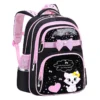 Neue koreanische Primär-PU-Leder-Schultasche 2020, modisch, niedliche Mädchen mit niedlicher Katze, orthopädischer wasserdichter Rucksack 2