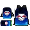 Kinderrucksäcke Fußball RB L-LeipzigS Umhängetasche Federmäppchen Schüler Schultaschen mit großer Kapazität für Jungen Mädchen Bestes Geschenk 3