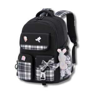 Karierter Schulrucksack für Mädchen – Ergonomisch, wasserdicht & rückenschonend