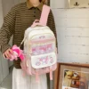 Sanrio Niedlicher Rucksack, große Kapazität, Schultasche für Mittelschüler, Cartoon-Laptop, Reisen, Kuromi Hello Kitty 4