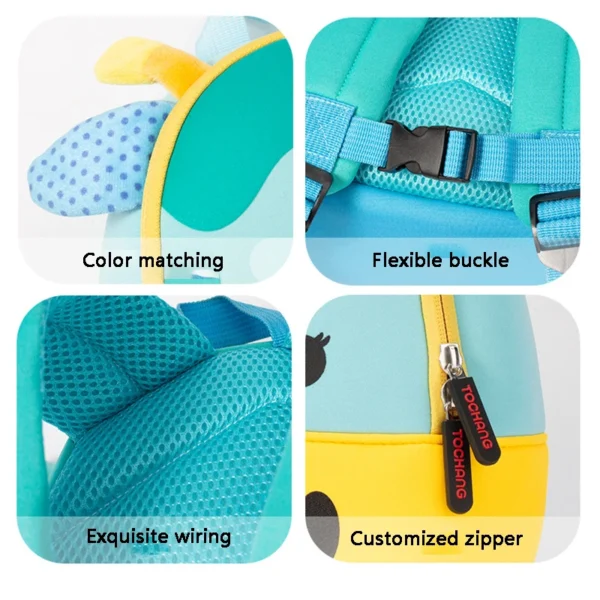 Mode Kinder Schultaschen 3D Biomimetic Tier Kinder Rucksack Kindergarten Jungen und Mädchen Schultaschen Mini Rucksack Büchertasche 5