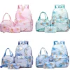 3-teiliges Set Lilo Stitch Schüler Schultasche Mädchen Junge Kind Rucksack Doppel Umhängetasche Reise Stift Tasche Büchertasche Laptop Sets Urlaub Geschenk 2