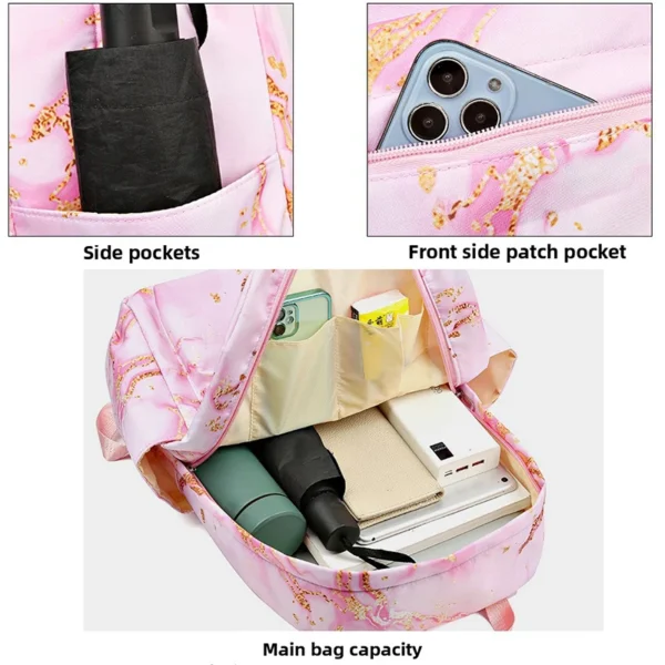 3-teiliges Set Lilo Stitch Schüler Schultasche Mädchen Junge Kind Rucksack Doppel Umhängetasche Reise Stift Tasche Büchertasche Laptop Sets Urlaub Geschenk 5