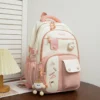 Niedlicher Kaninchen-Schulrucksack für Kinder im Teenageralter, modischer Spleißen-Farbkontrast, frischer Damen-Rucksack für Kinder 4